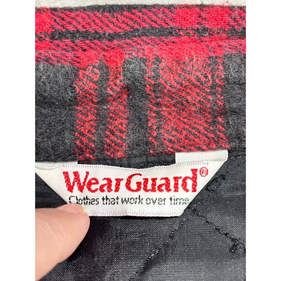 WearGuard Flannel Jacket Shacket Red & Black Plaid Chores Barn XL Buffalo Check - Picture 3 of 8